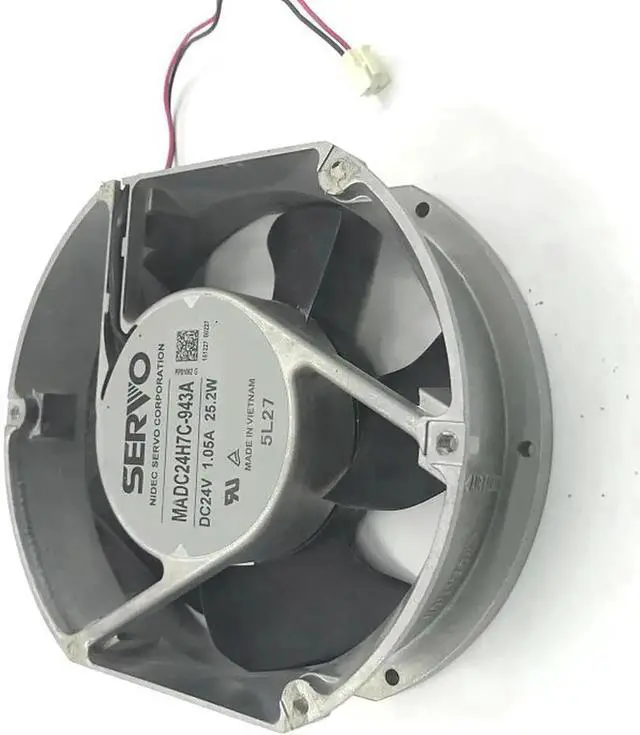 Alt view image 8 of 8 - Dedicated fan SERVO MADC24H7C-943 DC24V 1.05A 25.2W Inverter cooling fan 172*151*50MM 17CM 2-WIRE 2-pin