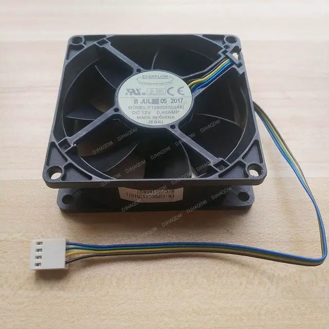 Alt view image 7 of 10 - Compatible for EVERFLOW F128025SU 12V 0.40A 80x80x25mm 8025 4-Wire Cooling Fan