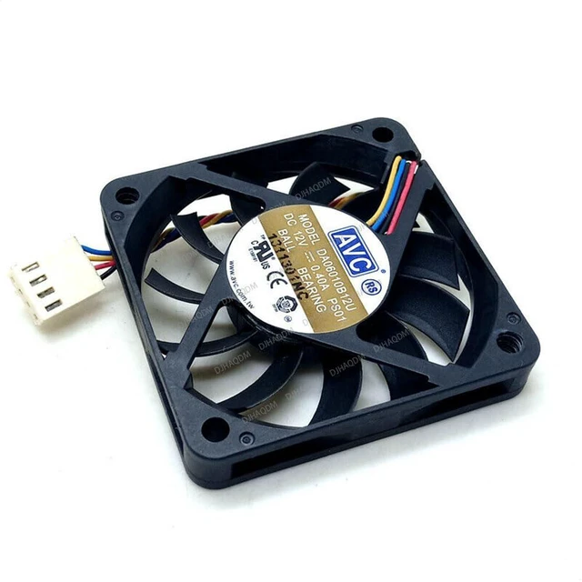 Alt view image 7 of 8 - Compatible for AVC DA06010B12U 12V 0.40A 6010 60x60x10mm PWM 4-Wire Cooling Fan