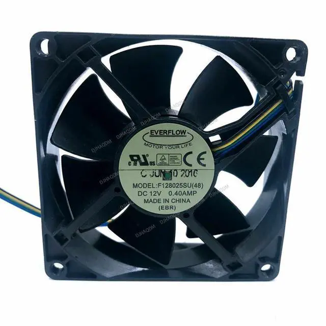 Alt view image 5 of 8 - Compatible for Everflow F128025SU 12V 0.4A 8025 80x80x25mm 4-Wire Cooling Fan