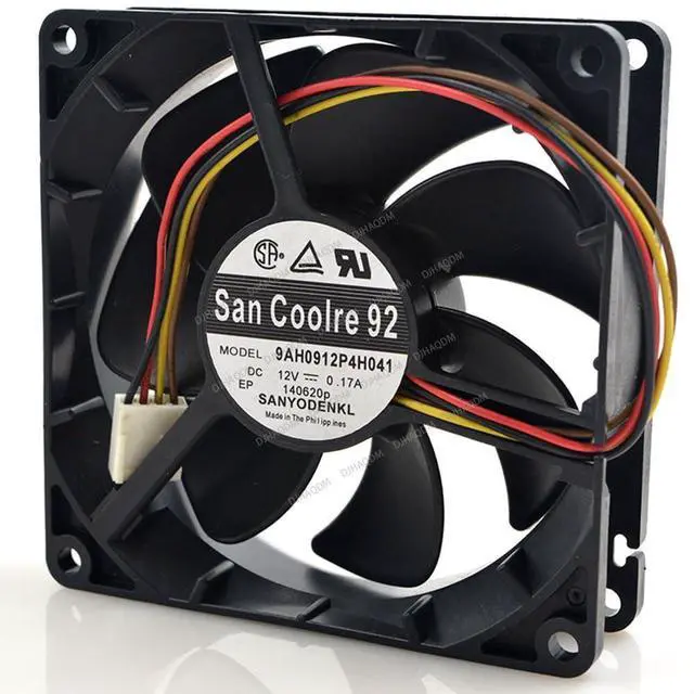Alt view image 6 of 8 - Compatible for SANYO 9AH0912P4H041 12V 0.17A 9cm 9225 4-Wire Cooling Fan