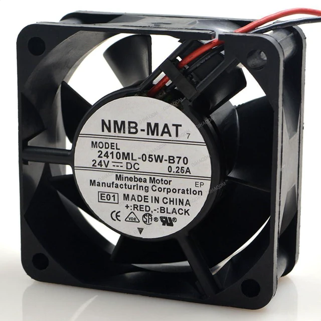 Alt view image 6 of 8 - Compatible for NMB-MAT 2410ML-05W-B70 24V 0.25A 6025 6cm 2-Wire Cooling Fan