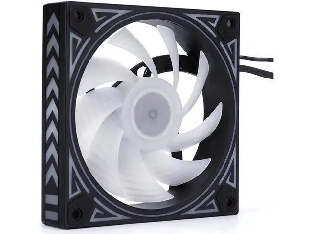 Alt view image 10 of 10 - 6pcs12cm LED fan rainbow iridescence 120mm fan 3pin+molex 4D 12V for pc computer set up gaming radiator cooling fan