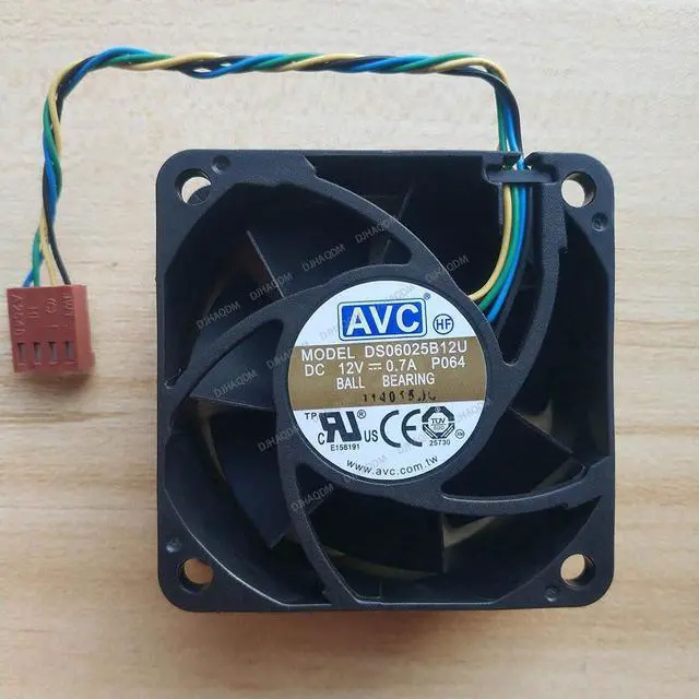 Alt view image 6 of 10 - Compatible for AVC DS06025B12U 12V 0.7A 60x60x25mm 4-Wire Cooling Fan