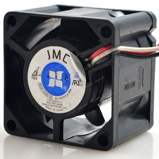 Alt view image 5 of 8 - Compatible for JMC 3828-12HB 382611-7 12V 0.3A 3828 3.8cm 3-Wire Cooling Fan