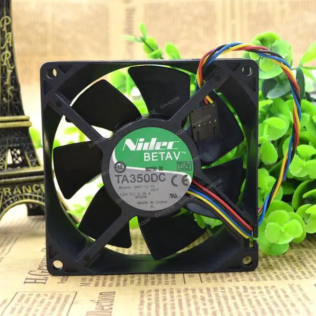 Alt view image 7 of 10 - Compatible for NIDEC TA350DC M35172-35 12V 0.55A 9032 4-Wire Cooling Fan