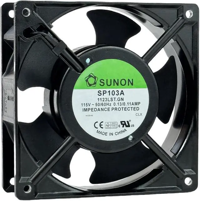 Alt view image 12 of 14 - for SUNON SP103A 1123LST.GN Cooling Fan,115V 50/60Hz 0.13/0.11AMP 12038 120×38mm Dual Ball Bearing Cooling Fan,2300RPM 2-pin Connector