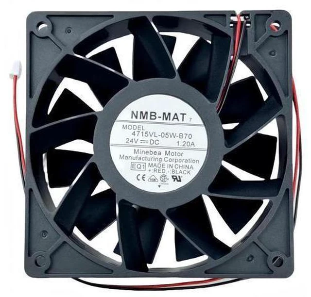 Alt view image 8 of 14 - NMB-MAT 4715VL-05W-B70 cooling fan, DC 24V 1.20A Inverter Cooling Fan, 2-Wire Cooling Fan,120X120X38mm
