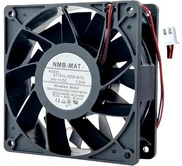 Alt view image 9 of 14 - NMB-MAT 4715VL-05W-B70 cooling fan, DC 24V 1.20A Inverter Cooling Fan, 2-Wire Cooling Fan,120X120X38mm