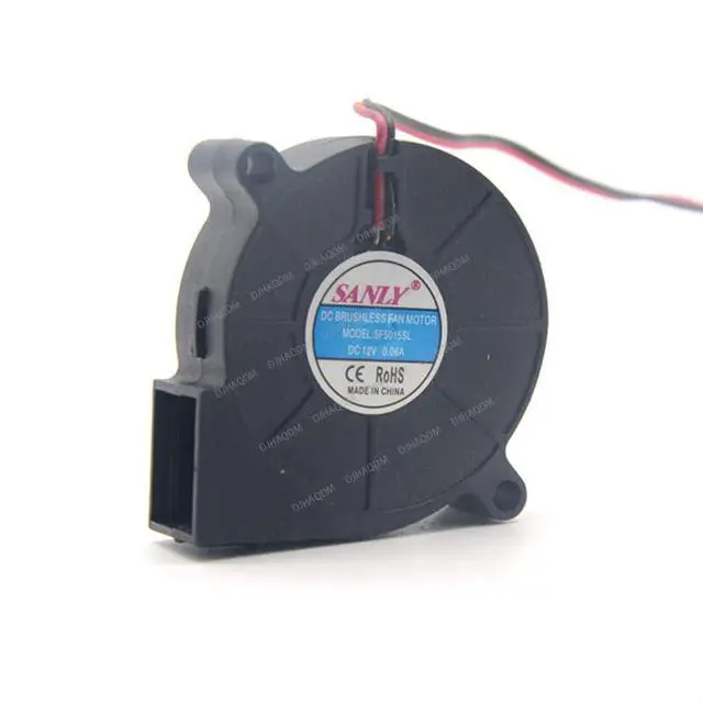 Alt view image 6 of 10 - Compatible for SANLY SF5015SL SF5015SM 12V 0.06A 5015 5CM Blower 2-Wire Cooling Fan