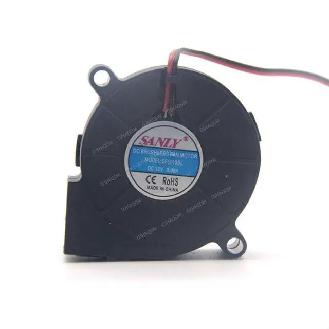 Alt view image 7 of 10 - Compatible for SANLY SF5015SL SF5015SM 12V 0.06A 5015 5CM Blower 2-Wire Cooling Fan