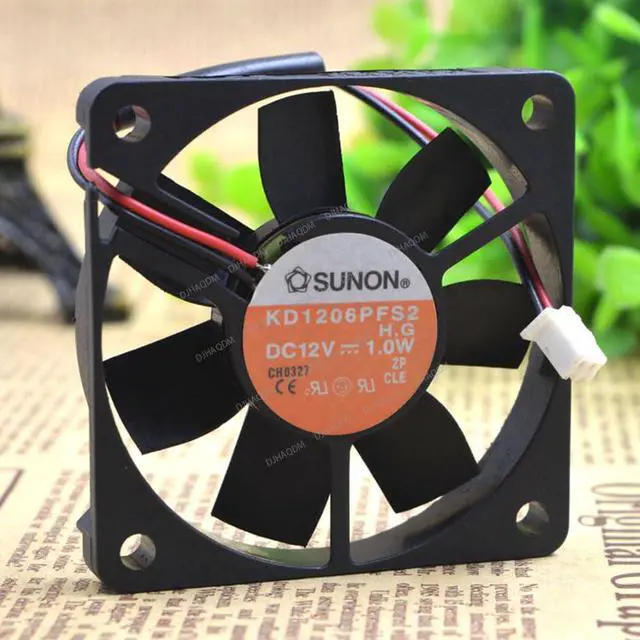 Alt view image 8 of 10 - Compatible for SUNON KD1206PFS2 12V 1.0W 60x60x10mm 6010 2-Wire Cooling Fan