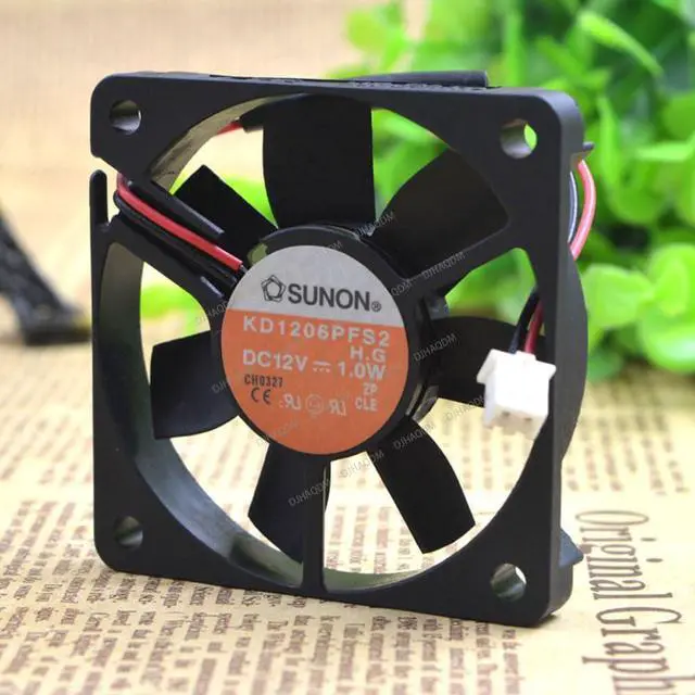 Alt view image 6 of 10 - Compatible for SUNON KD1206PFS2 12V 1.0W 60x60x10mm 6010 2-Wire Cooling Fan