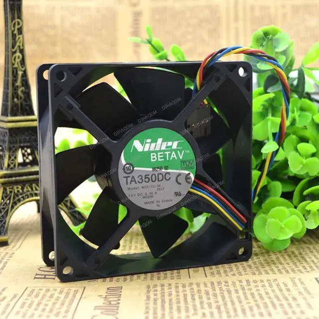 Alt view image 8 of 10 - Compatible for NIDEC TA350DC M35172-35 12V 0.55A 9032 4-Wire Cooling Fan