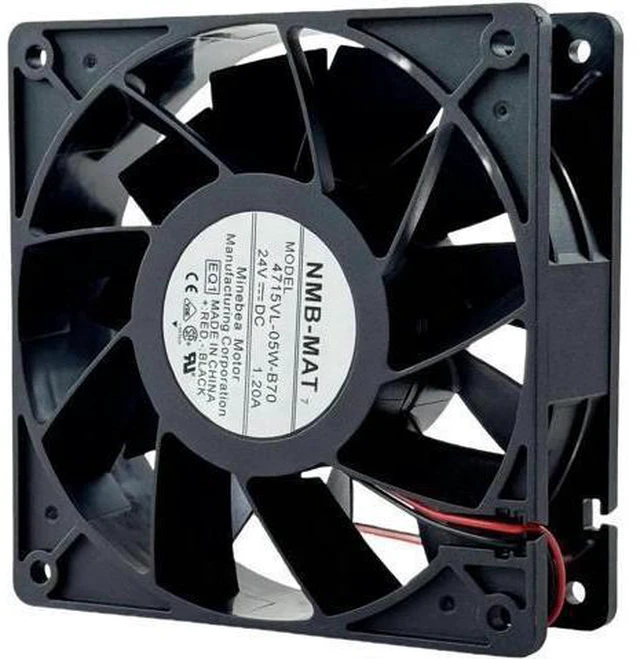 Alt view image 11 of 14 - NMB-MAT 4715VL-05W-B70 cooling fan, DC 24V 1.20A Inverter Cooling Fan, 2-Wire Cooling Fan,120X120X38mm