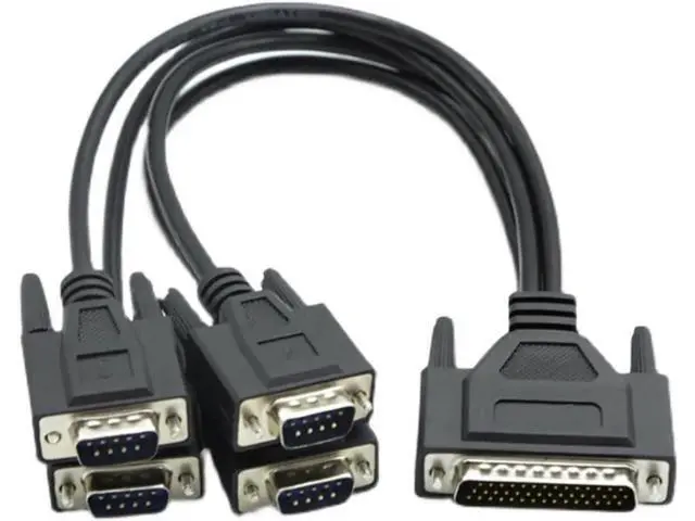 Alt view image 2 of 2 - DB44 to 4×DB9 RS422 Serial Breakout Cable, PCI Card to Quad RS422/485 Adapter Wire