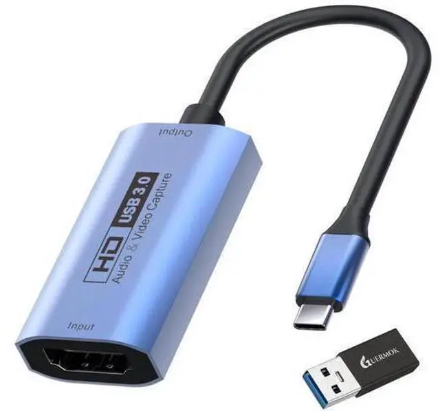 Alt view image 8 of 14 - AOMOPROING Video Capture Card, USB3.0 HDMI to USB-C Capture Device, Stream & Record at 2K@30FPS 1080P@60FPS, Compatible with iPad Mac OS Windows, Quest 3, OBS, Zoom, PS5/4, Switch, Xbox (Blue)