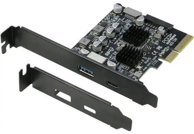 Alt view image 8 of 14 - PCIE to USB 3.2 Gen 2 Expansion Card 10Gbps, PCIe Express Controller Card with USB-A, USB-C, Internal Type-E & 19/20Pin Header for PC Front Panel