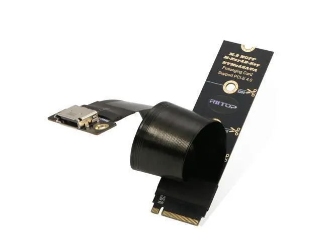 Alt view image 8 of 14 - NVMe to Oculink Adapter (20cm), M.2 NVMe PCIe 4.0 x4 to OCuLink SFF-8611 4i Host Adapter Speed up to 64Gbps for eGPU and SSD