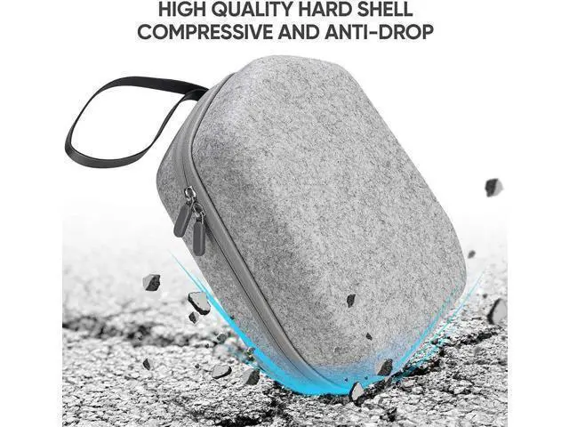 Alt view image 9 of 12 - for Oculus Quest 2 Carry Case, Hard Carrying Case for Oculus Quest 2/Elite Version VR Gaming Headset and Touch Controllers Accessories, Suitable for Travel and Home Storage (Gray)