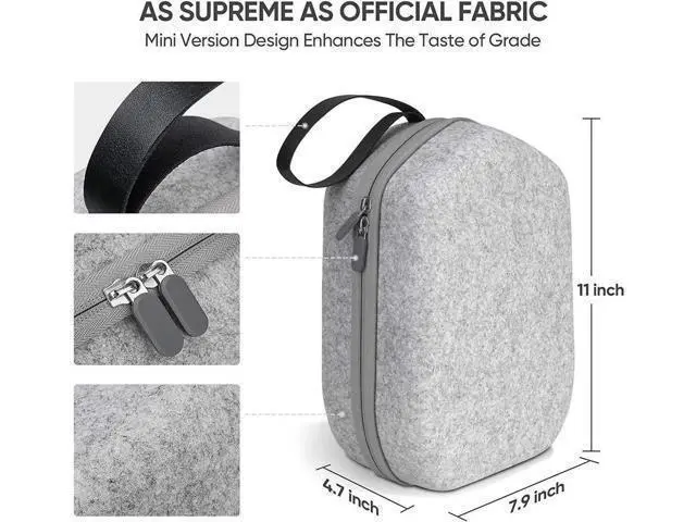 Alt view image 11 of 12 - for Oculus Quest 2 Carry Case, Hard Carrying Case for Oculus Quest 2/Elite Version VR Gaming Headset and Touch Controllers Accessories, Suitable for Travel and Home Storage (Gray)