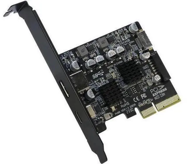 Alt view image 9 of 14 - PCIE to USB 3.2 Gen 2 Expansion Card 10Gbps, PCIe Express Controller Card with USB-A, USB-C, Internal Type-E & 19/20Pin Header for PC Front Panel