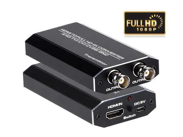 Alt view image 8 of 14 - HDMI to Dual AHD Converter Adapter, with AHD Loopout 500M Repeater, HDMI to AHD Video Adapter for AHD DVR NVR Video Recorder