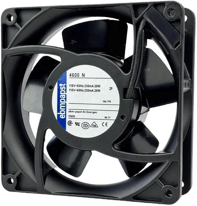 Alt view image 8 of 14 - for ebmpapst 4600N Axial Fan115V 12038 Industrial Cooling Fan All-Metal Heat-Resistant Cooling Fan 4600N, 2-Pin 20W