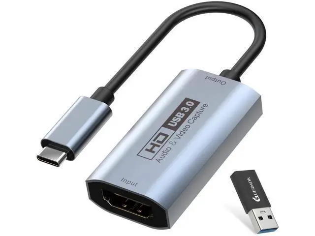 Alt view image 8 of 14 - AOMOPROING Video Capture Card, USB3.0 HDMI to USB-C Capture Device, Stream & Record at 2K@30FPS 1080P@60FPS, Compatible with iPad Mac OS Windows, Quest 3, OBS, Zoom, PS5/4, Switch, Xbox (Gray)