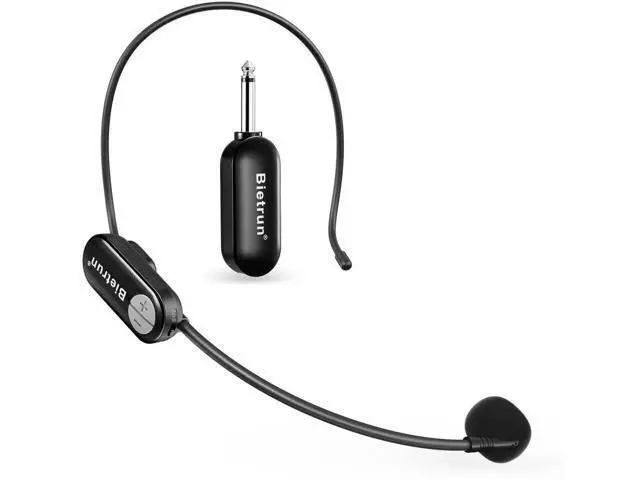 Alt view image 8 of 14 - Wireless Microphone Headset with 1/4''Plug, 165ft Range, UHF Wireless Headset Mic & Handheld Mic 2 in 1, for Karaoke Speaker, Amplifier, Speakers, PA System, Teaching, Fitness (Black)