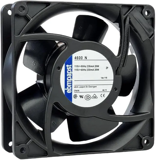 Alt view image 13 of 14 - for ebmpapst 4600N Axial Fan115V 12038 Industrial Cooling Fan All-Metal Heat-Resistant Cooling Fan 4600N, 2-Pin 20W