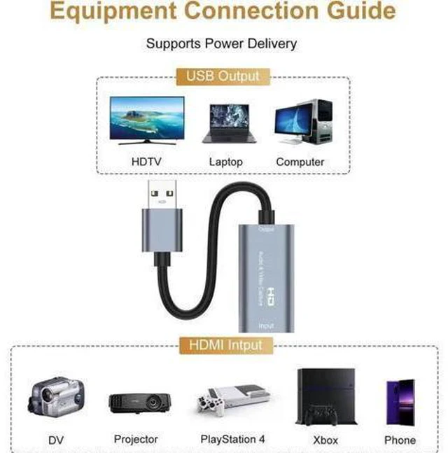 Alt view image 11 of 12 - 4K HDMI Video Capture Card,Video Record Card,Audio Capture Adapter,HDMI to USB Audio Video Recording in 1080P@30Hz, 4K@30Hz for Teaching,Broadcasting,Gaming,Streaming,Video Conference (1 Pack, Silver)