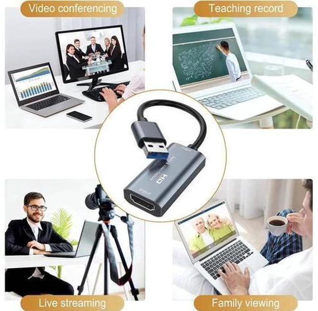Alt view image 9 of 12 - 4K HDMI Video Capture Card,Video Record Card,Audio Capture Adapter,HDMI to USB Audio Video Recording in 1080P@30Hz, 4K@30Hz for Teaching,Broadcasting,Gaming,Streaming,Video Conference (1 Pack, Silver)
