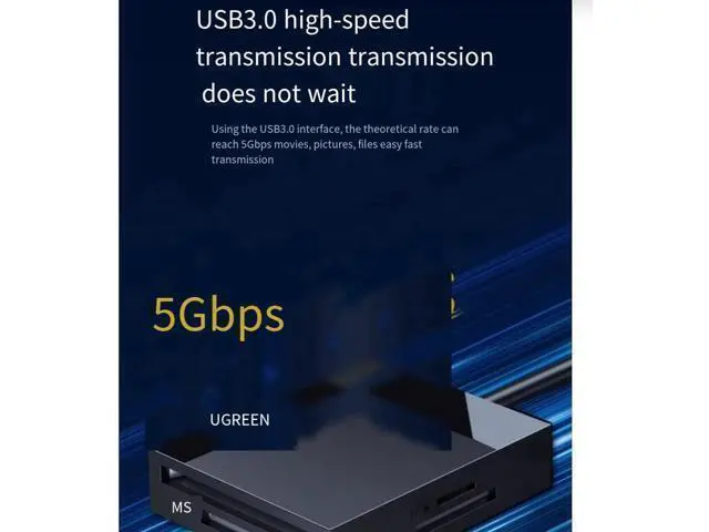 Alt view image 6 of 8 - High-speed Card reader USB3.0 4-in-1 multi-function SD/CF/TF/MS card simultaneously reads multi-function Typ for in-car otg camera memory SLR camera Truck mobile phone computer