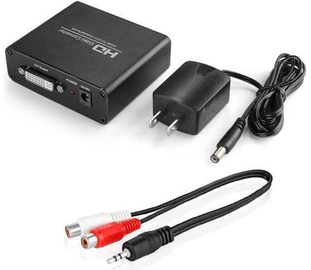 Alt view image 7 of 10 - to DVI Converter with Audio Out HDMI to DVI Video Audio Adapter Sound Splitter to 3.5mm AUX Auxiliary / 2 RCA Stereo & Coaxial Output Jack Connector Plug, 1080P 720P, 5.1 & 2 Channel