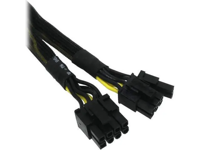 Alt view image 9 of 10 - Aomoproing COMeap GPU VGA PCIe 8 Pin Female to Dual 2X 8 Pin (6+2) Male PCI Express Power Adapter Braided Y-Splitter Extension Cable 9-inch(23cm) 4/Pack