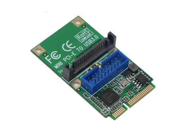 Alt view image 8 of 14 - Mini PCI-E to USB 3.0 Adapter Card MINI PCI Express to 19-Pin / 20pin USB3.0 Expansion Card 15pin SATA Power Port for Desktop PC
