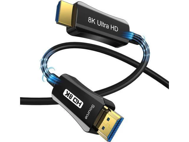 Alt view image 12 of 14 - 8K Fiber Optic HDMI 2.1 Cable 16FT/5M,8K60hz 4K120hz 4K144hz HDCP 2.3 2.2 48Gbps Ultra High Speed Compatible with Apple-TV Dolby Vision Atmos PS5 PS4, Xbox, RTX 3080 3090