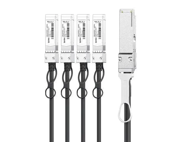 Alt view image 10 of 14 - ipolex 40G QSFP+ to 4x10G SFP+ Breakout DAC Twinax Cable for Cisco QSFP-4SFP10G-CU1M, 1-Meter(3.3ft), 40GBASE-CR4 Direct Attach Copper(DAC) Passive Copper Cable, for Cisco, Ubiquiti and More