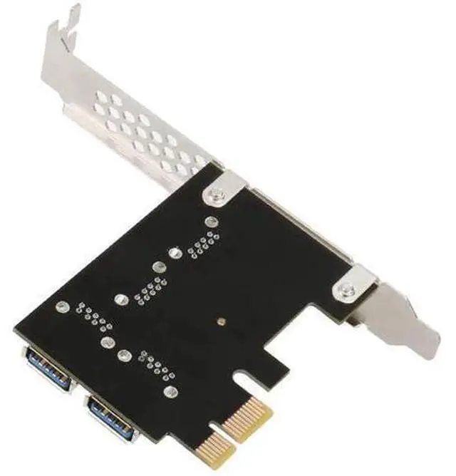 Alt view image 11 of 14 - PCI-E 1X to 16X Riser Card, PCIe 1 to 4 Slot USB3.0 Adapter for Mining, No Cable