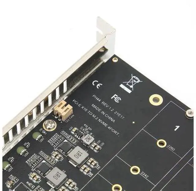 Alt view image 14 of 14 - Aomoproing M.2 PCIE Adapter Card, 4 Port M.2 NVMe SSD to PCIE X16 M Key Hard Drive Converter Reader Expansion Card PC Internal Expansion Card Pcie Nvme Adapter (ph44)