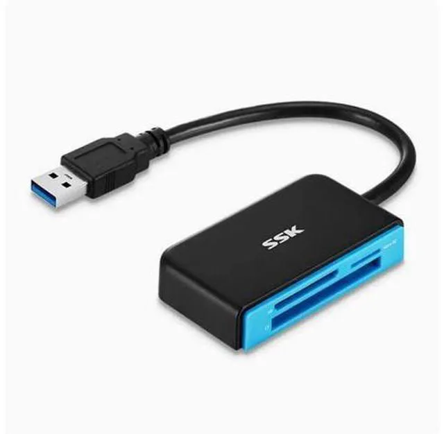 Alt view image 8 of 8 - SSK Card Reader SCRM330 high-speed USB3.0 3-in-1 card reader supports TF\SD\CF