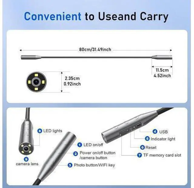 Alt view image 12 of 12 - PIEPIE Hidden Camera - Wireless WiFi Small Camera with 10H Battery, Real-Time App Monitoring for Home Indoor Use, Bendable Design