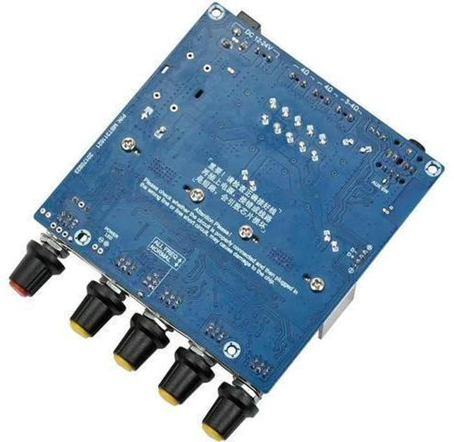 Alt view image 12 of 14 - WERLEO DC12V-24V 2.1 Channel TPA3116 Subwoofer Amplifier Board High Power Bluetooth Audio Amplifier Board 2 x 50W+100W