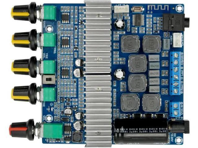 Alt view image 13 of 14 - WERLEO DC12V-24V 2.1 Channel TPA3116 Subwoofer Amplifier Board High Power Bluetooth Audio Amplifier Board 2 x 50W+100W