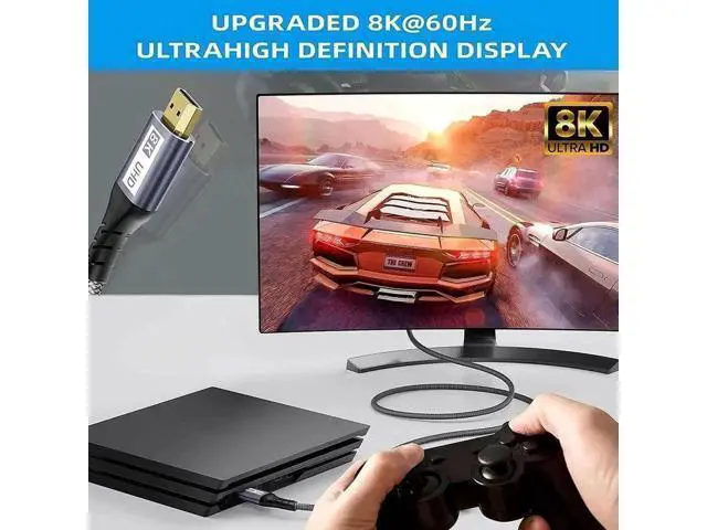 Alt view image 14 of 14 - 2-Pack 6.6FT Ultra High Speed HDMI 2.1 Cable, 48Gbps Bandwidth with eARC, Supports 8K@60Hz for Monitor Smart TV Xbox PS5 Apple TV