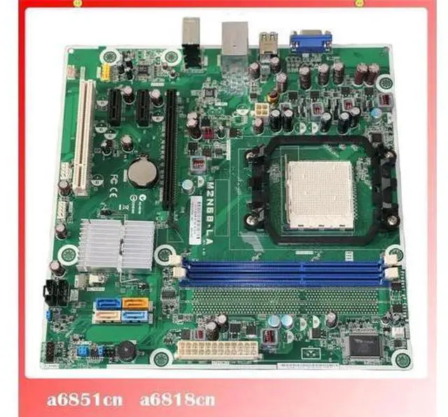 Alt view image 2 of 2 - Working Desktop Motherboard For A6851an A6818cn For 612502-001 570876-001 M2N68-LA Fully Tested