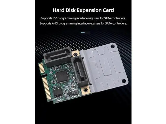 Alt view image 10 of 12 - Mini PCI-E to SATA 3.0 Riser Card, M.2 B+M Key PCI-E 2.0 to 2/4 Port SATA SSD Adapter Card, 5/2.5Gbps