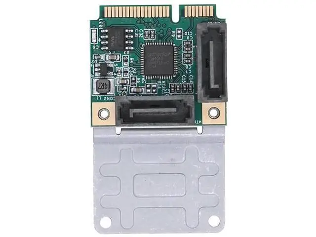 Alt view image 11 of 12 - Mini PCI-E to SATA 3.0 Riser Card, M.2 B+M Key PCI-E 2.0 to 2/4 Port SATA SSD Adapter Card, 5/2.5Gbps
