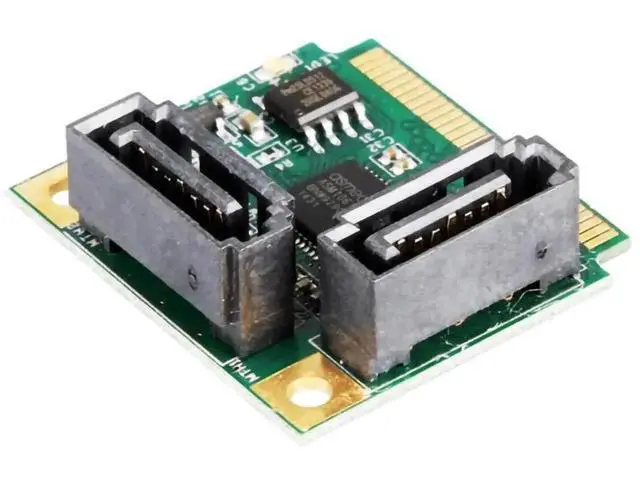 Alt view image 7 of 10 - 2-Port Mini PCIe SATA 3.0 Expansion Card, Mini PCI Express SATA Controller Hub for HDD & SSD